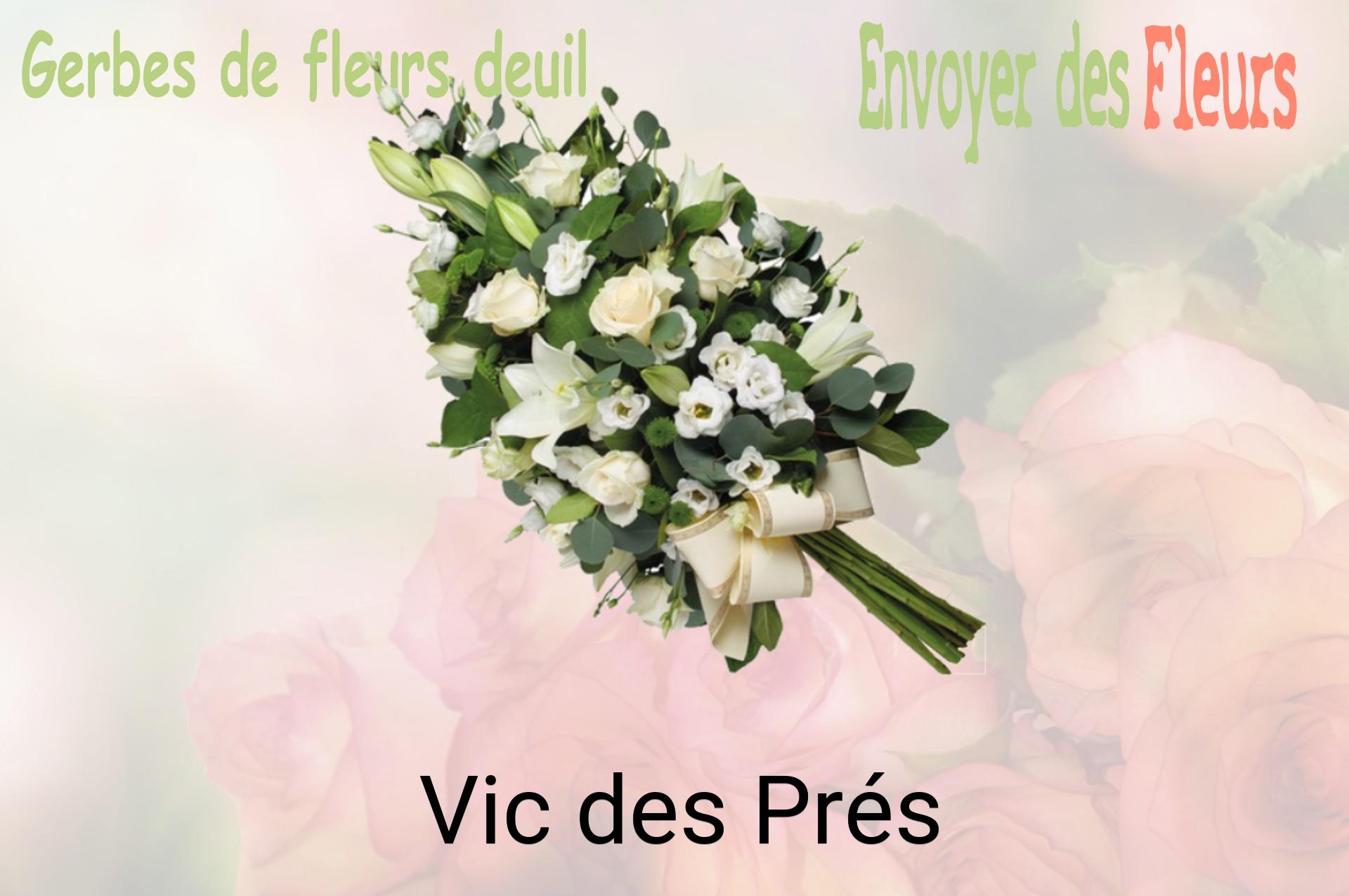 Gerbe de fleurs de deuil livrée à Vic-des-Prés